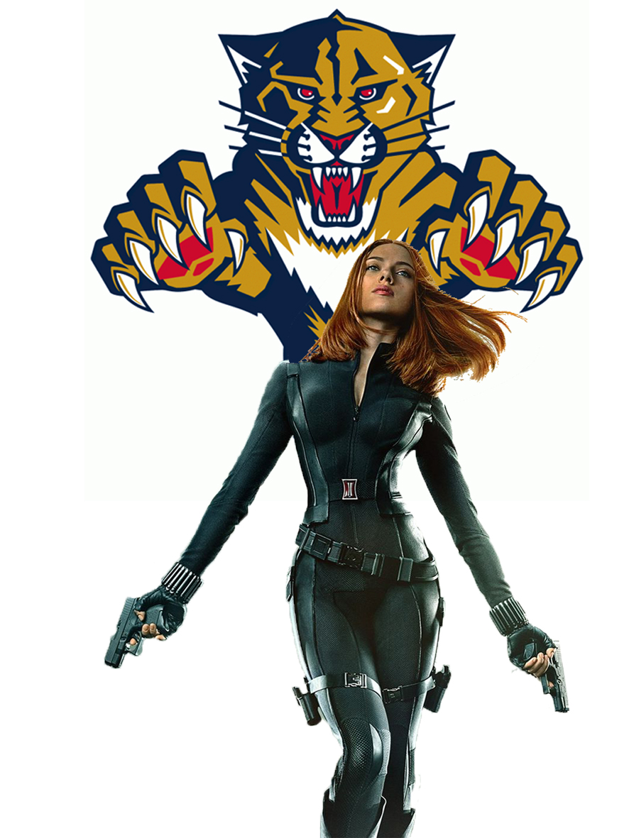 Florida Panthers Black Widow Logo vinyl decal